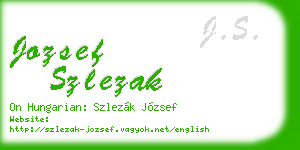 jozsef szlezak business card