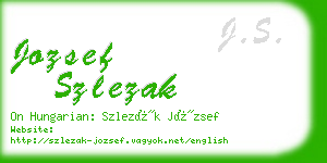 jozsef szlezak business card